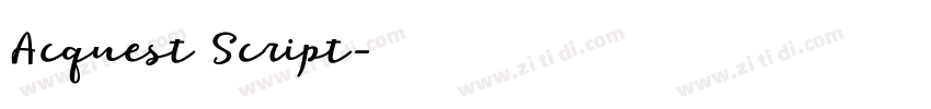 Acquest Script字体转换